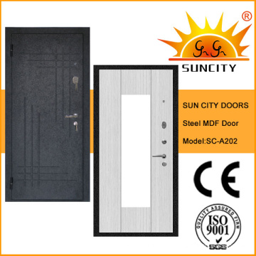 Высокое качество безопасности стали деревянные двери МДФ (СК-A202)